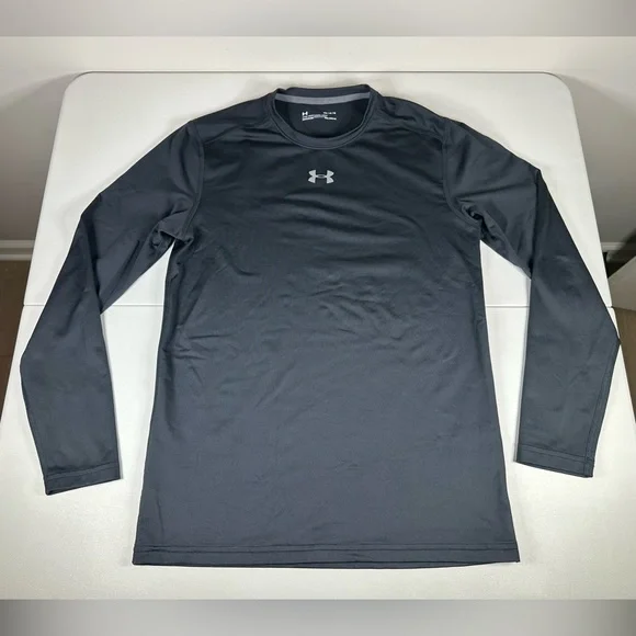 Under Armour Tech Cold Gear Fitted Fleece-Lined Compression Long Sleeve Tee - Picture 2 of 8